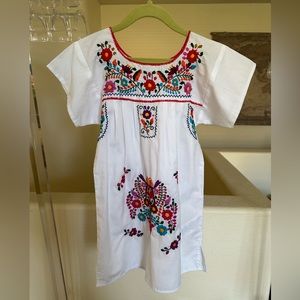 Mexican Embroidery Print Dress